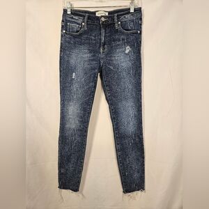 Stonefield Sloan Ankle Jeans Women’s 26x27 Distressed Raw Hem Stretch Skinny